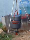 Aluminium alloy Camping Kokesettserie - 4 stk - updated med hock